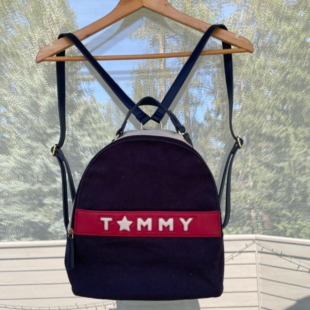 Tommy Hilfiger Women's Navy and Red Bag